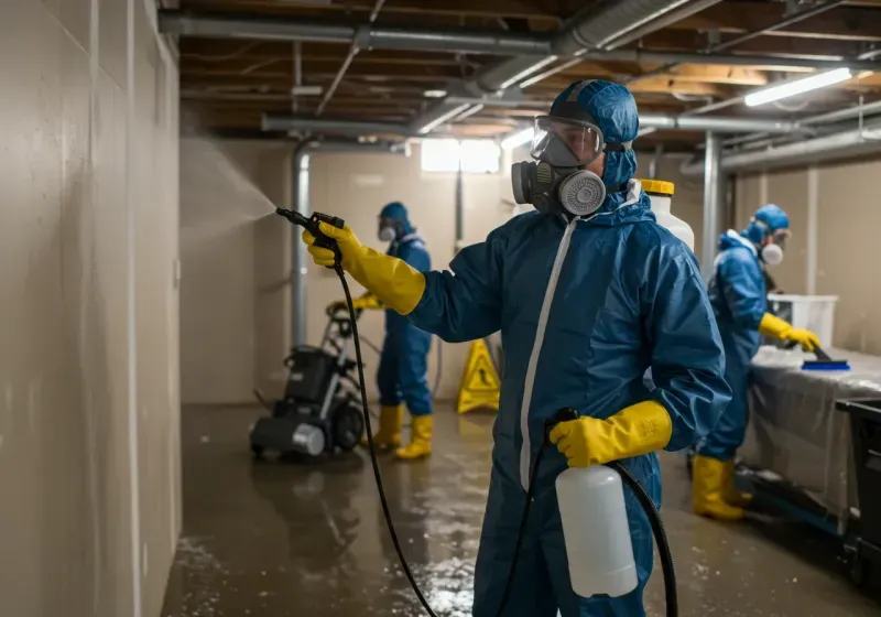 Basement Sanitization and Antimicrobial Treatment process in Willis, TX